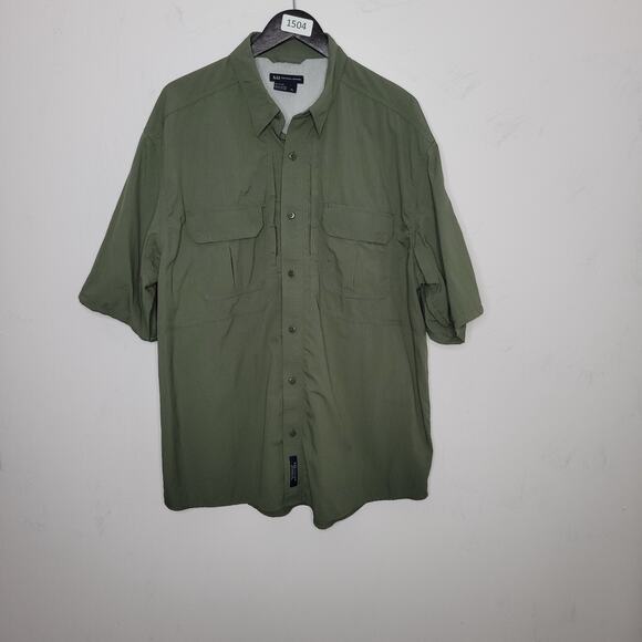 5.11 tactical series men shirt size xl ripstop 72158 olive green Vented Read - Picture 1 of 11
